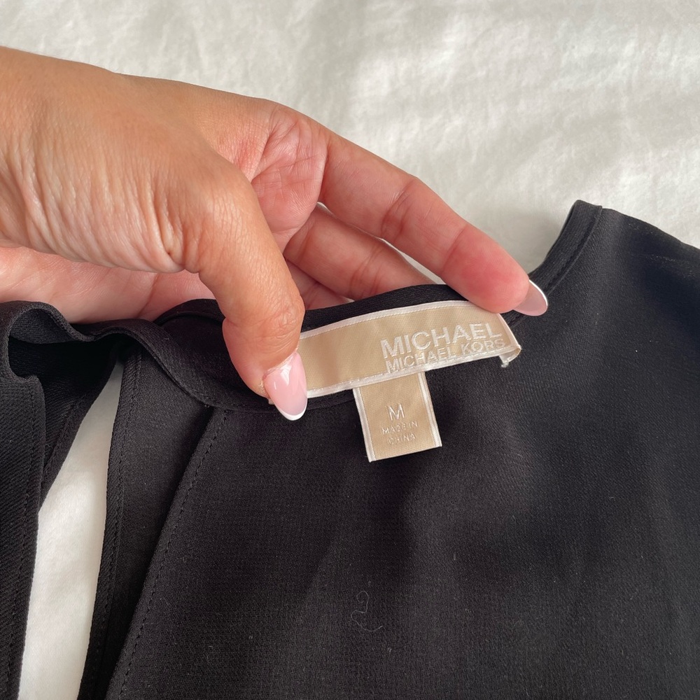Michael Kors Black Long Sleeve w/ Open Front & Back - Picture 6 of 6